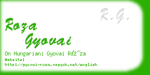 roza gyovai business card